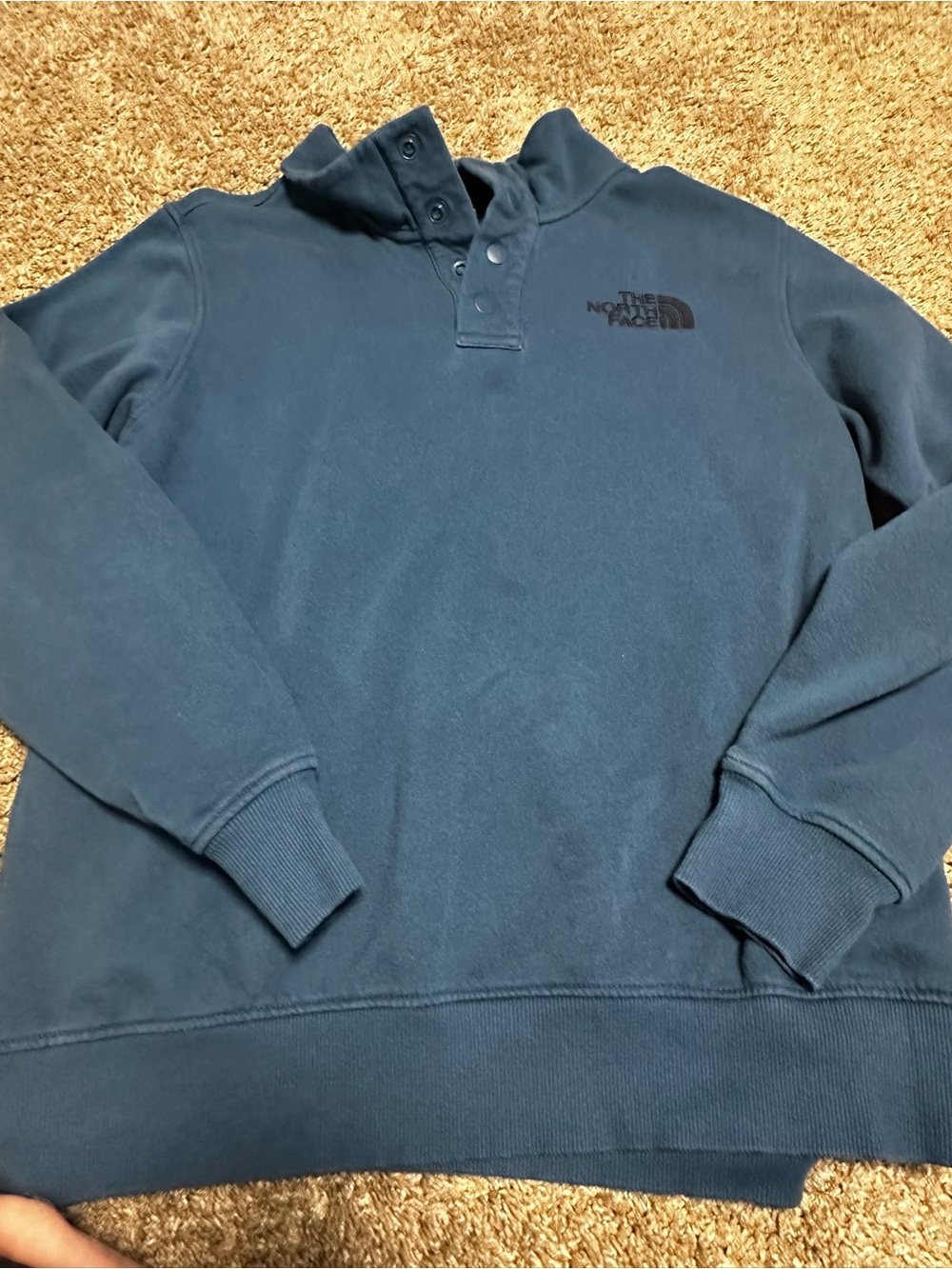 The North Face Dark Blue Snap-Button Pullover Fleece